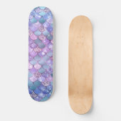 Mermaid Shimmery Satin Scales Pattern Skateboard (Voorkant)