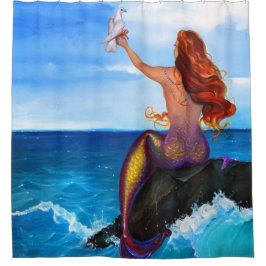 Mermaid Shower Curtain Bath Douchegordijn