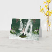 Mermaid Shower Wenskaart Kaart (Gele Bloem)