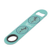 Mermaid Silhouette in Bubbles Thunder_Cove Bar Ke Speed Flessenopener (Voorkant Gekanteld)