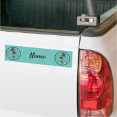 Mermaid Silhouette in Bubbles Thunder_Cove Bumper Bumpersticker (Op Truck)