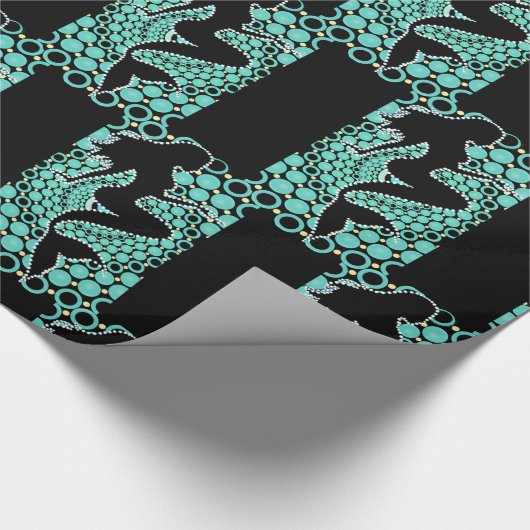 Mermaid Silhouette in Bubbles Thunder_Cove Cadeaupapier (Hoek)