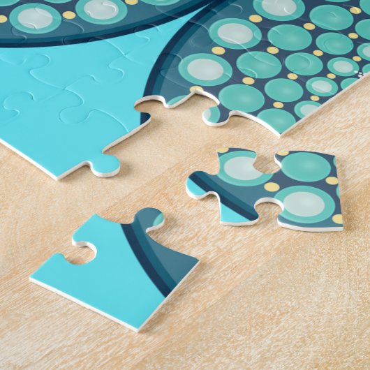 Mermaid Silhouette in Bubbles Thunder_Cove Jigzaag Legpuzzel (Zijkant)