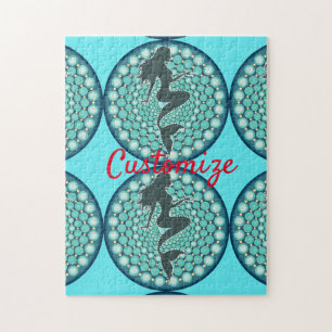 Mermaid Silhouette in Bubbles Thunder_Cove Jigzaag Legpuzzel