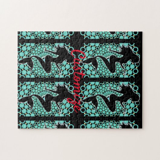 Mermaid Silhouette in Bubbles Thunder_Cove Legpuzzel (Horizontaal)