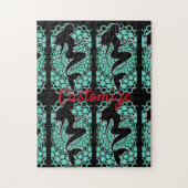 Mermaid Silhouette in Bubbles Thunder_Cove Legpuzzel (Verticaal)