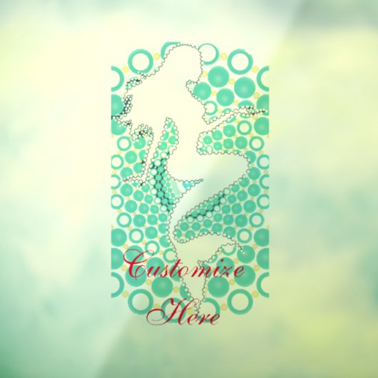 Mermaid Silhouette in Bubbles Thunder_Cove Raamsticker (Vel 3)