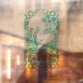 Mermaid Silhouette in Bubbles Thunder_Cove Raamsticker (Vel 2)