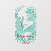 Mermaid Silhouette in Bubbles Thunder_Cove Raamsticker (Vel)