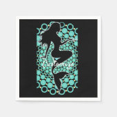 Mermaid Silhouette in Bubbles Thunder_Cove Servet (Voorkant)