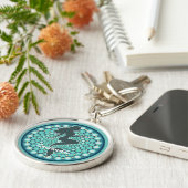 Mermaid Silhouette in Bubbles Thunder_Cove Sleutelhanger (Zijkant)