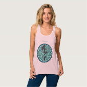 Mermaid Silhouette in Bubbles Thunder_Cove Tank T (Volledige Voorkant)