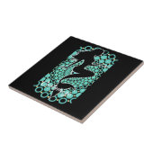 Mermaid Silhouette in Bubbles Thunder_Cove Tegeltje (Zijkant)