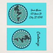 Mermaid Silhouette in Bubbles Thunder_Cove Visitekaartje (Voorkant /achterkant)