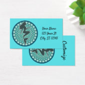 Mermaid Silhouette in Bubbles Thunder_Cove Visitekaartje (Bureau)