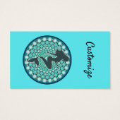 Mermaid Silhouette in Bubbles Thunder_Cove Visitekaartje (Achterkant)
