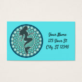 Mermaid Silhouette in Bubbles Thunder_Cove Visitekaartje (Voorkant)