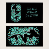 Mermaid Silhouette in Bubbles Thunder_Cove Visitekaartje (Voorkant /achterkant)