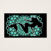 Mermaid Silhouette in Bubbles Thunder_Cove Visitekaartje (Achterkant)