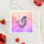 Mermaid Silhouette Ombre Painting Servet (Insitu)