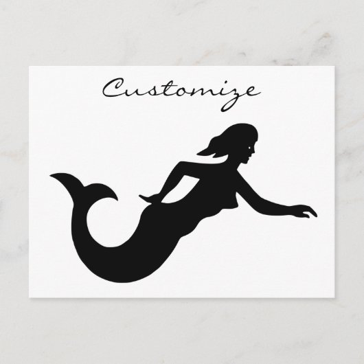 Mermaid Silhouette Thunder_Cove Briefkaart (Voorkant)