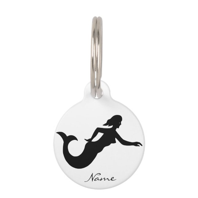 Mermaid Silhouette Thunder_Cove Huisdierpenning (Voorkant)