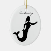 Mermaid Silhouette Thunder_Cove Keramisch Ornament (Rechts)
