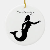 Mermaid Silhouette Thunder_Cove Keramisch Ornament (Voorkant)