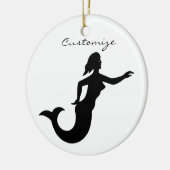 Mermaid Silhouette Thunder_Cove Keramisch Ornament (Links)