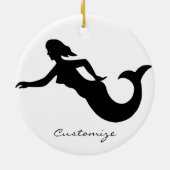 Mermaid Silhouette Thunder_Cove Keramisch Ornament (Achterkant)