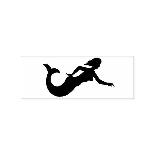 Mermaid Silhouette Thunder_Cove Rubberstempel (Gestempeld)