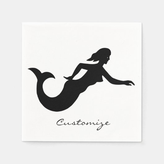 Mermaid Silhouette Thunder_Cove Servet (Voorkant)
