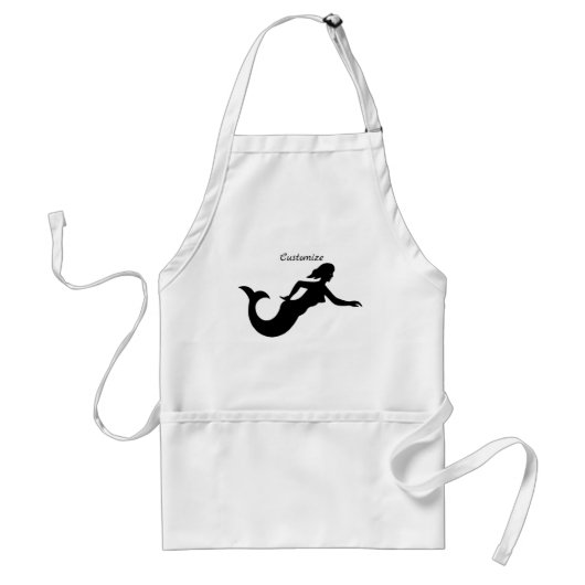 Mermaid Silhouette Thunder_Cove Standaard Schort (Voorkant)