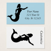 Mermaid Silhouette Thunder_Cove Visitekaartje (Voorkant /achterkant)
