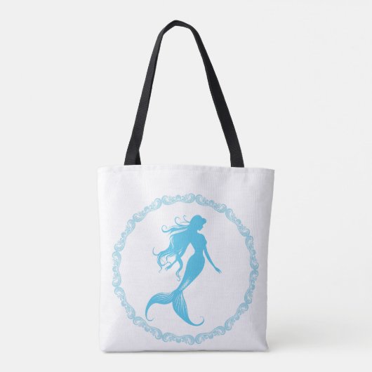 Mermaid Silhouette Tote Bag (Achterkant)