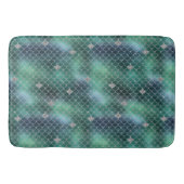 Mermaid Silver Blauwgroen Ocean Glitz Badmat (Voorkant)