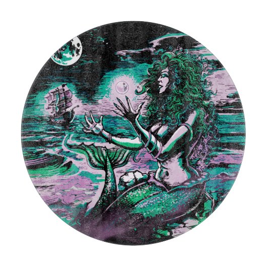 Mermaid Siren Atlantis Pearl Snijplank (Voorkant)