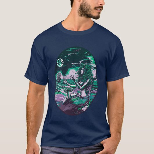 Mermaid Siren Atlantis Pearl T-shirt (Voorkant)