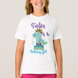 Mermaid Sister of the First Birthday Princess T-shirt<br><div class="desc">Viel uw verjaardag met dit speciale T-shirt,  gepersonaliseerd ontwerp</div>