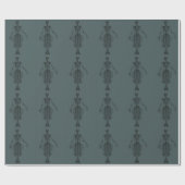 Mermaid Skeleton Dark Cadeaupapier (Vlak)