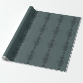 Mermaid Skeleton Dark Cadeaupapier (Uitgerold)