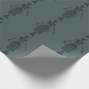 Mermaid Skeleton Dark Cadeaupapier