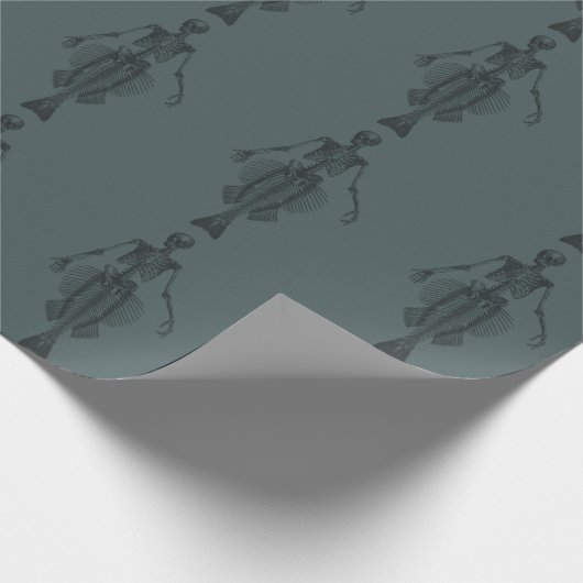 Mermaid Skeleton Dark Cadeaupapier (Hoek)