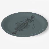 Mermaid Skeleton Dark Halloween Papieren Bordje (Gekanteld)
