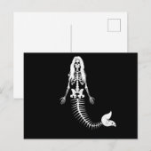 Mermaid Skeleton Halloween Funny Spooky Briefkaart (Voorkant / Achterkant)
