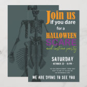 Mermaid Skeleton Halloween Party Kaart (Voorkant / Achterkant)