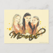 Mermaid Sketch Briefkaart (Voorkant)