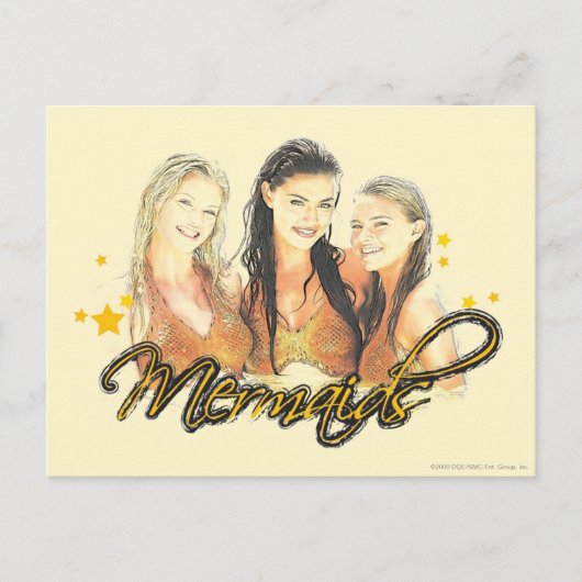 Mermaid Sketch Briefkaart (Voorkant)