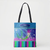 Mermaid Sleepover Bag, naam invoegen Tote Bag (Voorkant)