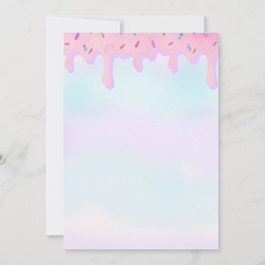 Mermaid slime Invitation, Slime Party nodig Kaart (Achterkant)